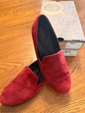 Born Red Suede Slip-On Flats